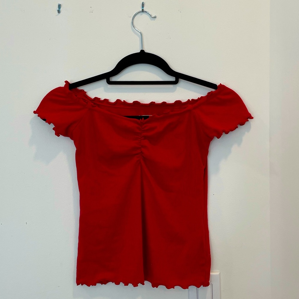 Red Hollister Blouse